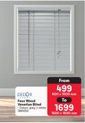 Decor Faux Wood Venetian Blind (600 x 1000mm)