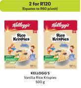 Kellogg's Vanilla Rice Krispies-For 2 x 500g