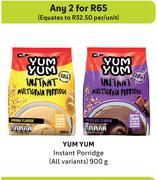 Yum Yum Instant Porridge (All Variants)-For Any 2 x 900g