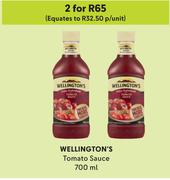 Wellington's Tomato Sauce-For 2 x 700ml