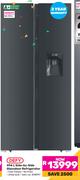 Defy 496L Side By Side Glass Door Refrigerator