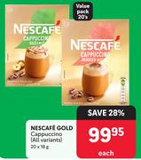 Nescafe Gold Cappuccino (All Variants)-20 x 18g