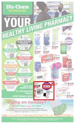 Dis-Chem : Your Healthy Living Pharmacy (27 December 2021 - 16 January 2022), page 1