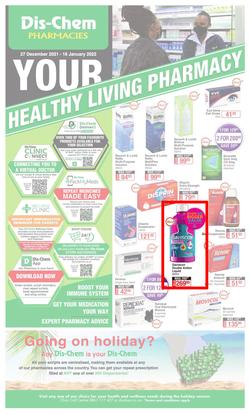 Dis-Chem : Your Healthy Living Pharmacy (27 December 2021 - 16 January 2022), page 1