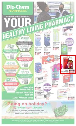 Dis-Chem : Your Healthy Living Pharmacy (27 December 2021 - 16 January 2022), page 1