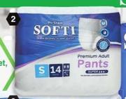 Softi Premium Adult Pants (Small)-14 Per Pack