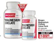 Biogen Magnesium Chelate Value Pack (60 Capsules + 30 Capsules)-Per Pack
