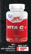 NPL Vita C+ With Added Zinc-100 Capsules