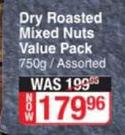 Lifestyle Food Dry Roasted Mixed Nuts Value Pack Assorted-750g