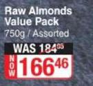 Lifestyle Food Raw Almonds Value Pack Assorted-750g