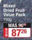 Lifestyle Food Mixed Dried Fruit Value Pack-750g