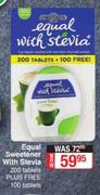 Equal Sweetener With Stevia-200 +100 Tablets