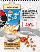 Blue Diamond Almond Breeze Barista Blend Almond Milk-1Ltr Each