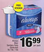 Always Maxi Sanitary Pads (Selected)-8s/9s/10s Per Pack