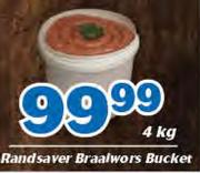 Randsaver Braaiwors Bucket-4kg