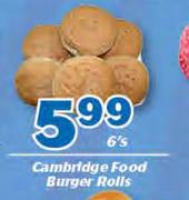 Cambridge Food Burger Rolls-6's