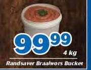 Randsaver Braaiwors Bucket-4Kg