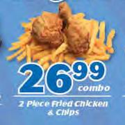 2 Piece Fried Chicken & Chips-Combo