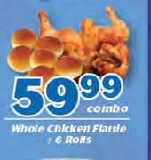 Whole Chicken Flattie + 6 Rolls-Combo
