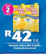 Danone Ultra Mel Vanilla Custard Assorted-2 x 1Ltr