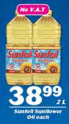 Sunfoil Sunflower Oil-2Ltr Each