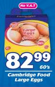 Cambridge Food Large Eggs-60's Pack