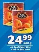 All Gold Super Fine Apricot Jam-900g Each