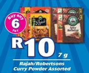 Rajah/Robertsons Curry Powder Assorted-For 6 x 7g
