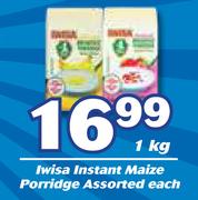 Iwisa Instant Maize Porridge Assorted-1Kg Each