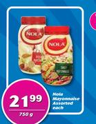 Nola Mayonnaise Assorted-750g Each