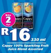 Cappy 100% Sparkling Fruit Juice Blend Assorted-2x330ml