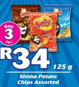 Simba Potato Chips Assorted-3x125g