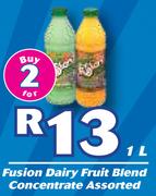 Fusion Dairy Fruit Blend Concentrate Assorted-2x1Ltr