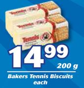 Bakers Tennis Biscuits-200g Each