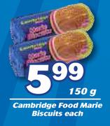 Cambridge Food Marie Biscuits-150g Each