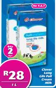 Clover Long Life Full Cream Milk-2 x 1Ltr