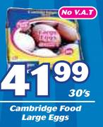 Cambridge Food Large Eggs-30's Pack