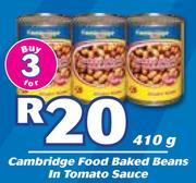 Cambridge Food Baked Beans In Tomato Sauce-3x410g