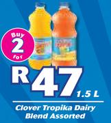 Clover Tropika Dairy Blend Assorted-2x1.5Ltr