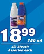 Jik Bleach Assorted-750ml Each