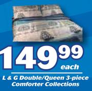 L & G Double/Queen 3 Piece Comforter Set-Each