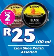 Lion Shoe Polish Assorted-2x100ml