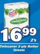 Twinsaver 2 Ply Roller Towels-2's Pack