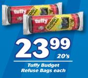 Tuffy Budget Refuse Bags-20's Each