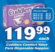 Cuddlers Comfort Value Pack Disposable Nappies-Each