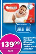 Huggies Comfort Disposable Nappies Jumbo Pack Assorted-Each