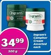 Ingram's Camphor Cream Assorted-500g Each