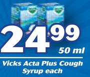 Vicks Acta Plus Cough Syrup-50ml Each
