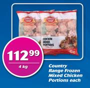 Country Range Frozen Mixed Chicken Portions-4Kg Each