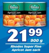 Rhodes Super Fine Apricot Jam-900g Each